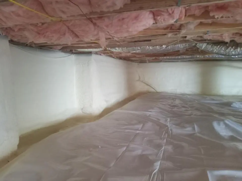 Crawl space encapsulation with closed-cell spray foam for Attic Insulation in Memphis